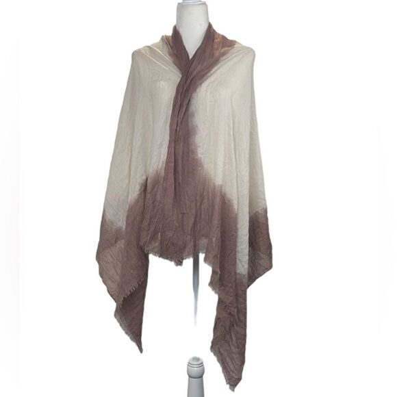 SCARF Ombré Rectangular with Eyelash trim - Picture 3 of 5